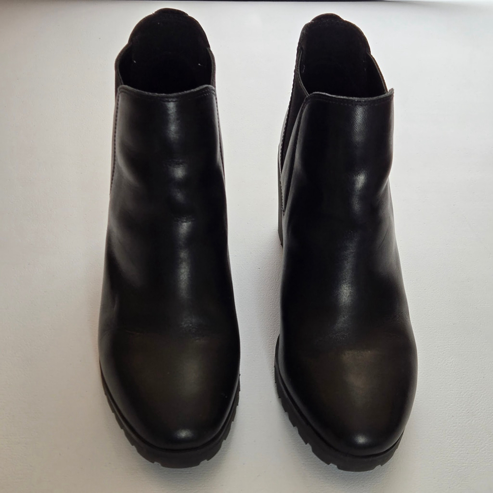 Timberland Allington Women’s Chelsea Black Leather Ankle Boots Sz 9 - Picture 4 of 9